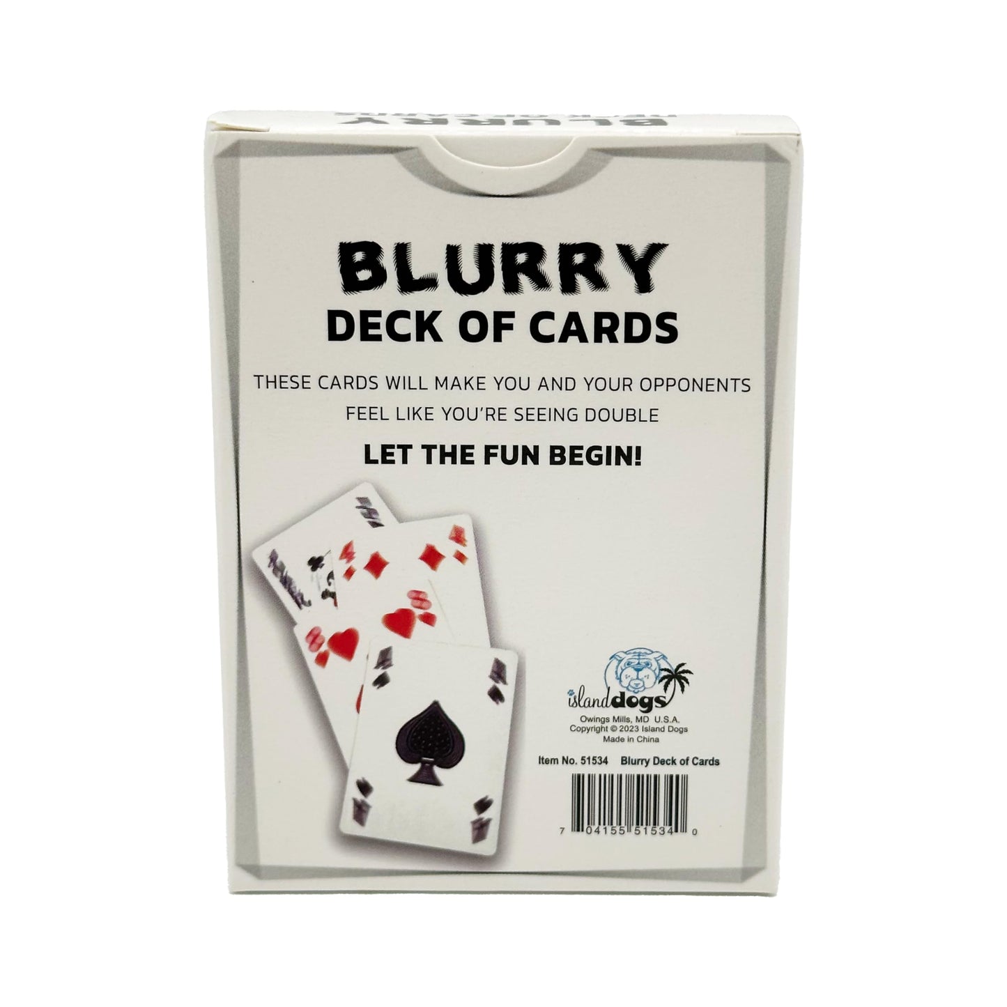Island Dogs Blurry Deck of Playing Cards - The Ultimate Gag Gift for Gamers, Card Enthusiasts, and Prank Lovers - Hilarious Gift - 52