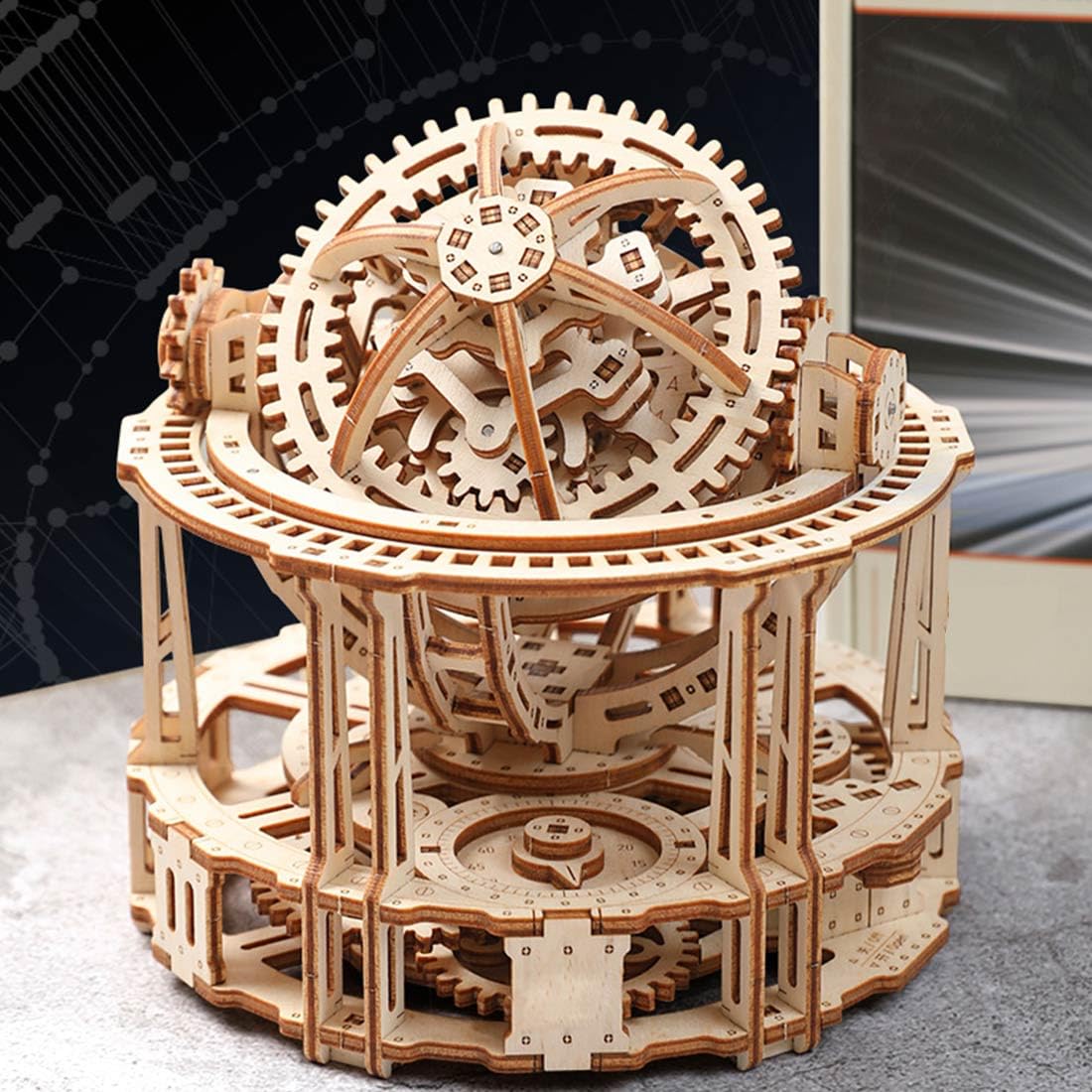 StrucToys Wooden Tourbillon Timer Model Kit, 3D Wooden Puzzle for Adult, 218Pcs Assemble Model Kit