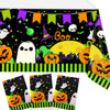 Halloween Tablecloth 3 Pack 54x108 inches Rectangle Pumpkin and Ghost Table Covers for Halloween Outdoor Party Disposable Waterproof Plastic