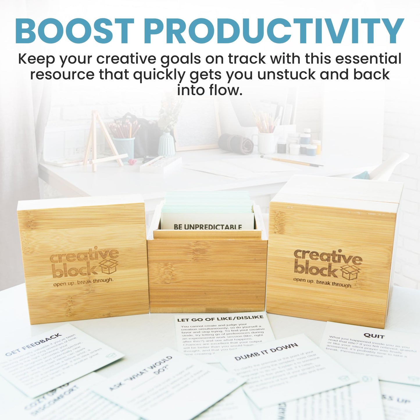 Creative Block Cards for Writers, Artists, Creators - 100+ Problem Solving Inspiration Thinking Card Suggestions from Neuroscientists, Mindfulness