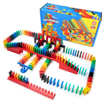 Bulk Dominoes Pro-Domino Kit | Dominoes Set, STEM STEAM Small Toys, Family Games for Kids, Toys, Building, Toppling, Chain Reaction Sets (Starter)