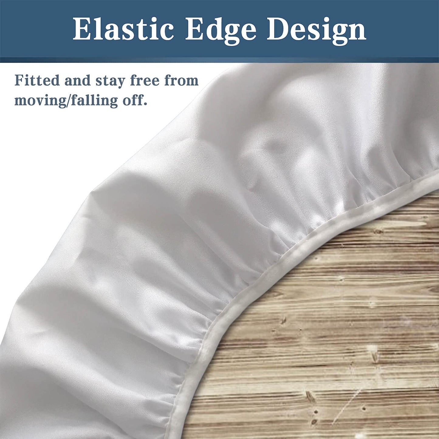 American Flag Round Fitted Tablecloth Elastic Edged Table Cover, Blue Red Eagle Flag Wipeable Table Cloths for Kitchen Dining Party Use, Fit for 28"