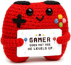 BOBPPOP Crochet Game Controller Plush - Positive Crochet Animal for Gamers, Emotional Support Figure & Unique Gift for Son or Loved One,Handmade