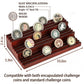 resuoop Challenge Coin Display Stand - Where Every Coin Tells A Story - Solid Wood Military Coin Rack | 9-Row Ladder Design Holds 45-60 Coins |