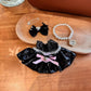 Doll Clothes Set ,Sparkling Black & Pink Princess Dress Set for 17cm Dolls - 5 Piece Outfit with Glitter Sleeveless Gown, Bow Headband, Pearl