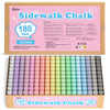 feela 180 Pack Sidewalk Chalk, Sidewalk Chalk Set For Kids Jumbo Chalk Bulk, Great for Kids Family, Paint on Sidewalk Wall School Driveway Blackboard