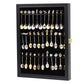COMSREV 36 Souvenir Tea Spoon Display Case Wall Mount Lockable UV Protection Acrylic Door Wood Display Rack Stand for Spoon