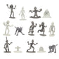 Zombie Action Figures- Big Bucket of 100 Zombies w 14 Unique Sculpts- Zombies, Pets, Graves & Humans for Playtime, Decoration, Party Favors & Birthday
