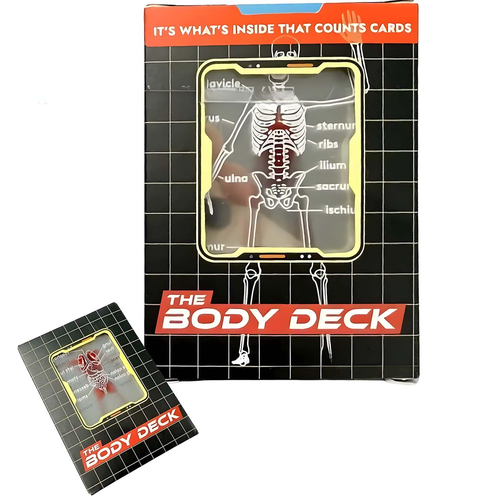 Dexprosy Human Anatomy Playing Cards - Body Deck with 3D Images, Waterproof Transparent Card Deck for Doctors, Nurses, Medical Students & Educators