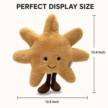 JoyAmigo Happy and Sad Sun Plush Pillow, 13.4 Inch Sunshine Cushion