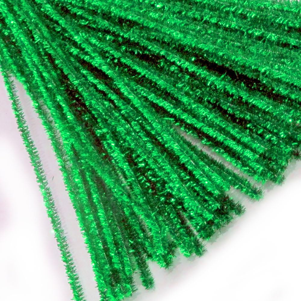 The Crafts Outlet Chenille Sparkly Stems, Pipe Cleaner, 12-in (30-cm), 250-pc, Mixed Pack