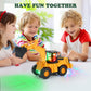 Kizmyee Automatic Excavator Toy with Music & 3D Lights, Battery Powered Construction Vehicle for Kids Ages 3-6, Boys Girls Gift for Birthday Christmas