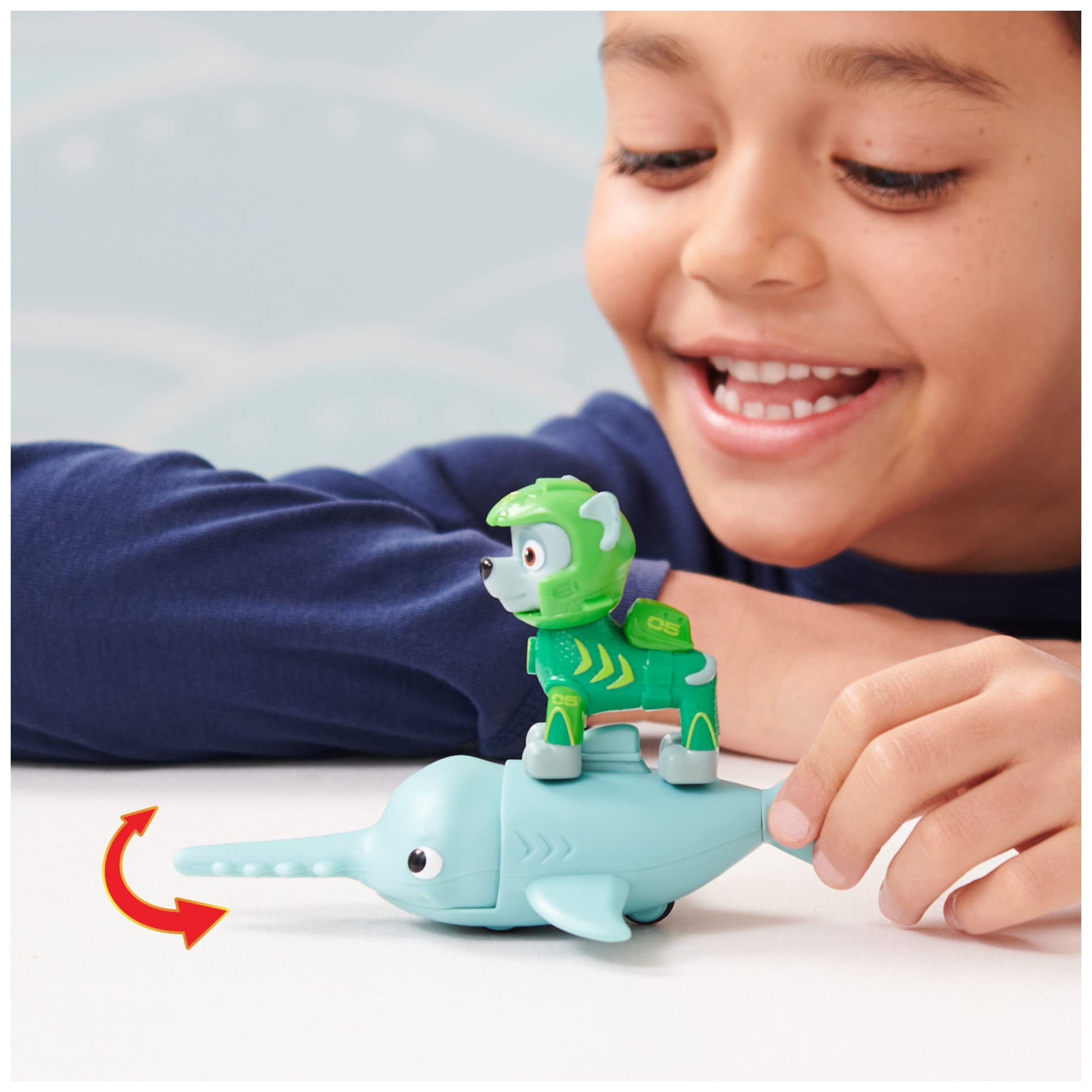 Paw Patrol, Aqua Pups Rocky and Sawfish Action Figures Set, Kids Toys for Ages 3 and up