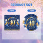 40PCS Happy 40th Birthday Decorations Navy Blue and Gold Theme Party for 40 Years Old Party Decorations Include Plates Napkins For Men Boys Girls