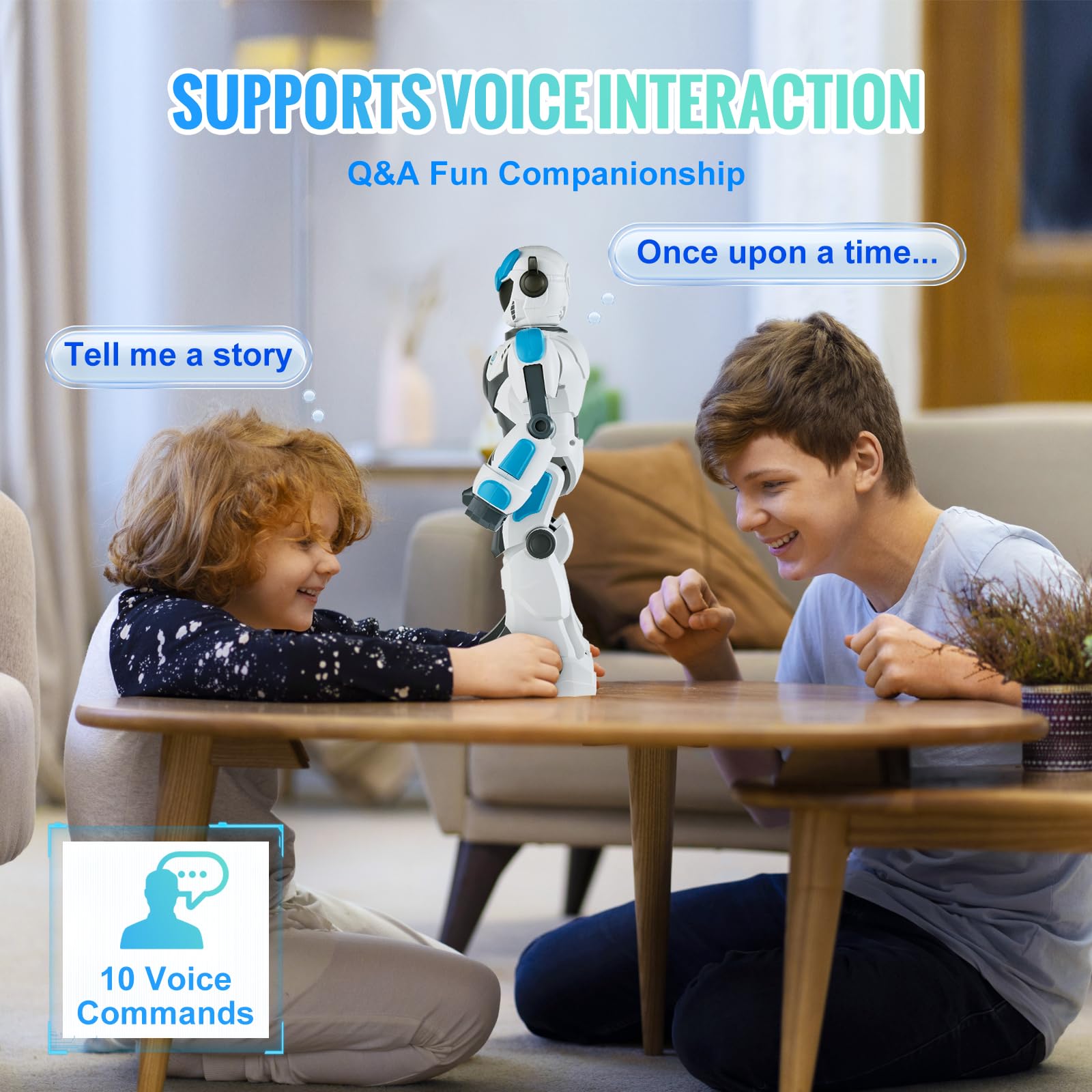 VEVOR RC Robot Toys for Kids, Gesture Sensing Programmable Remote Control Smart Robot, Interactive Walking Singing Dancing Robot for Age 6+ Year Old