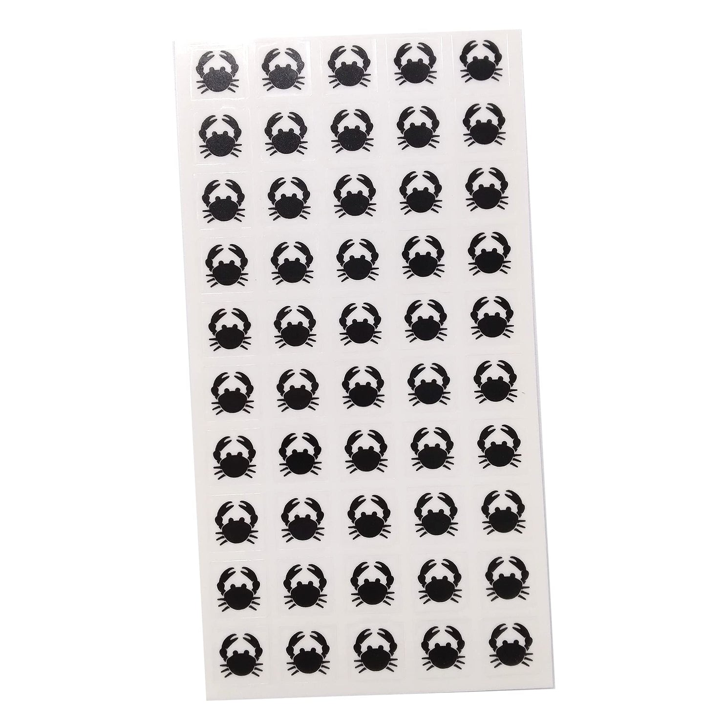 Crab Food Choice Stickers for Place Cards- Meal Stickers (Clear with Black Icon) by Savor The Memories