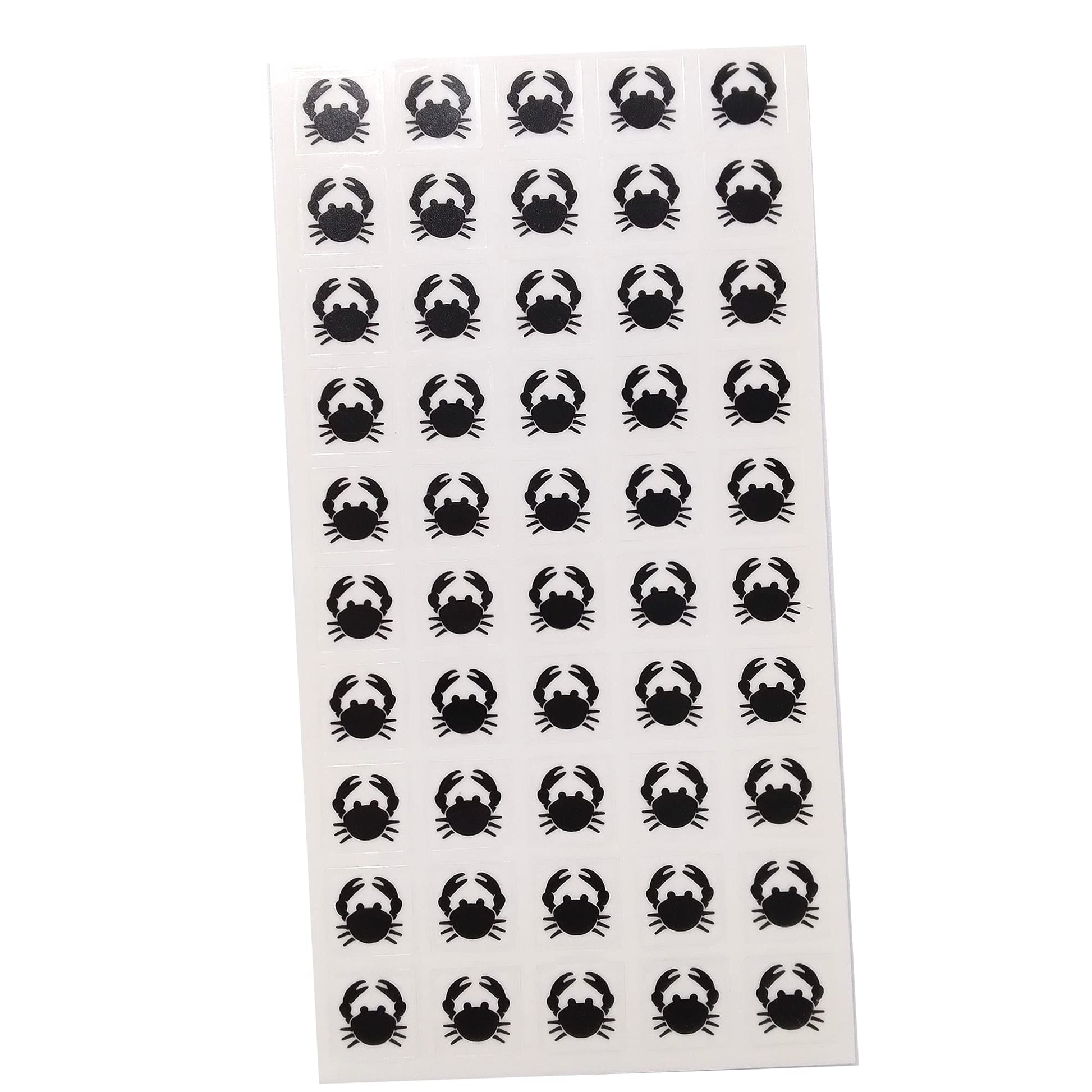 Crab Food Choice Stickers for Place Cards- Meal Stickers (Clear with Black Icon) by Savor The Memories