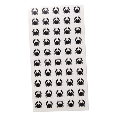 Crab Food Choice Stickers for Place Cards- Meal Stickers (Clear with Black Icon) by Savor The Memories