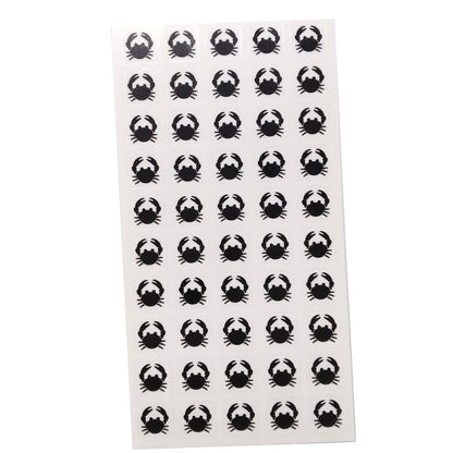 Crab Food Choice Stickers for Place Cards- Meal Stickers (Clear with Black Icon) by Savor The Memories
