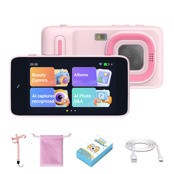 Gimywit AI Kids Camera for 3-11 Year Old Boys and Girls, AI Learning Digital Video Camera with with Object Recognition, Best Birthday, WiFi Kids Toy