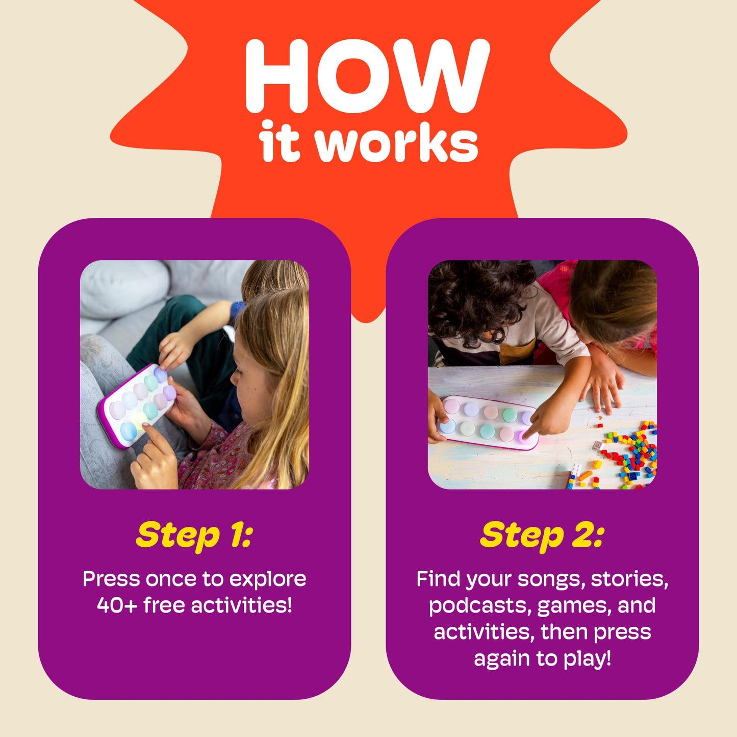 Boppo Screen-Free Learning Tablet for Kids - Interactive Handheld Games - Educational, Travel-Friendly Fun for the Whole Family - Includes 40+