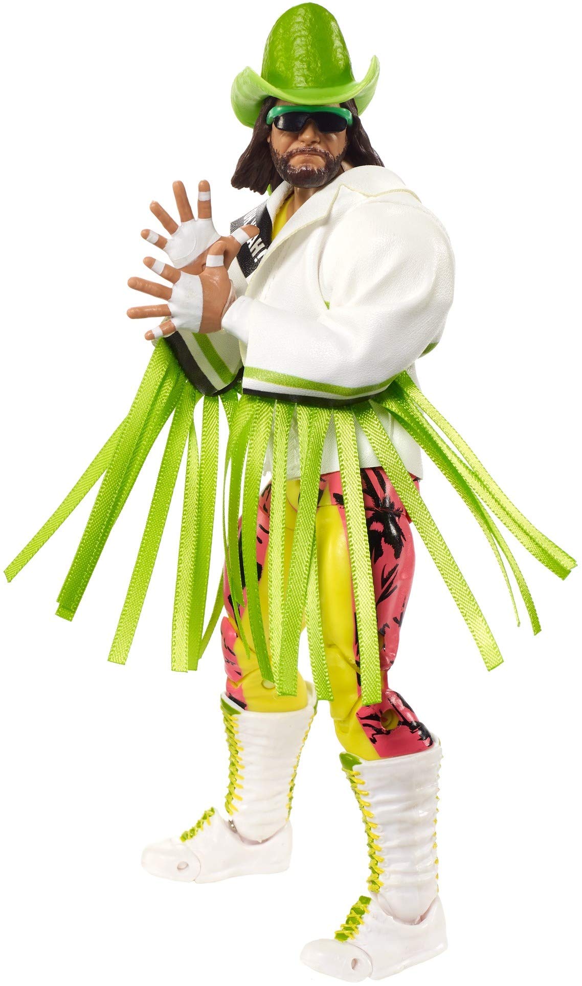 WWE Ultimate Edition “Macho Man” Randy Savage Action Figure, 6-in /15.24-cm, with Interchangeable Heads, Swappable Hands, & Entrance Gear for Ages 8