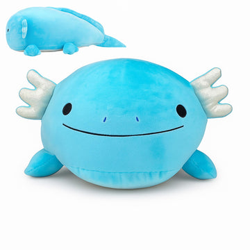 Pineapple Axolotl Plush Toy, Giant Soft Axolotl Stuffed Animal Pillow, Kawaii Plushies, Cute Squishy Plushie Gift for Kids & Adults (24 inch)