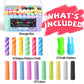 VEESA Sidewalk Chalk for Kids, Bucket Pack (46 Count + 2 Chalk Holders)