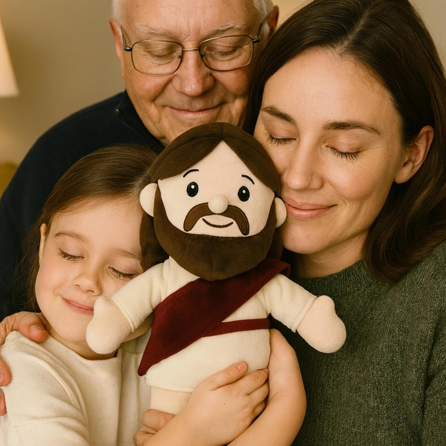 SAIONJI Jesus Plush Doll, 12.6 x 10.2 Inch Soft Christian Stuffed Figure