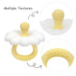 Ginbear Silicone Baby Teether for Girls, BPA Free Food Grade Infant Teething Toys, Soothing Baby Chew Toys, Sensory Teething Pain Relief Pacifier 3