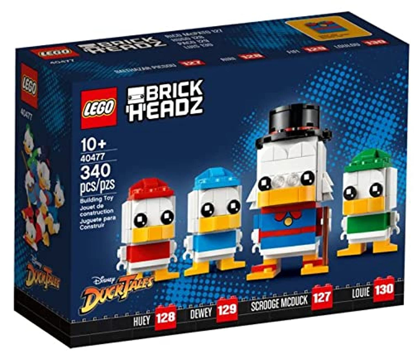 LEGO Brickheadz Disney Ducktales 40477 Scrooge McDuck, Louie, Huey & Dewey (340 pcs)