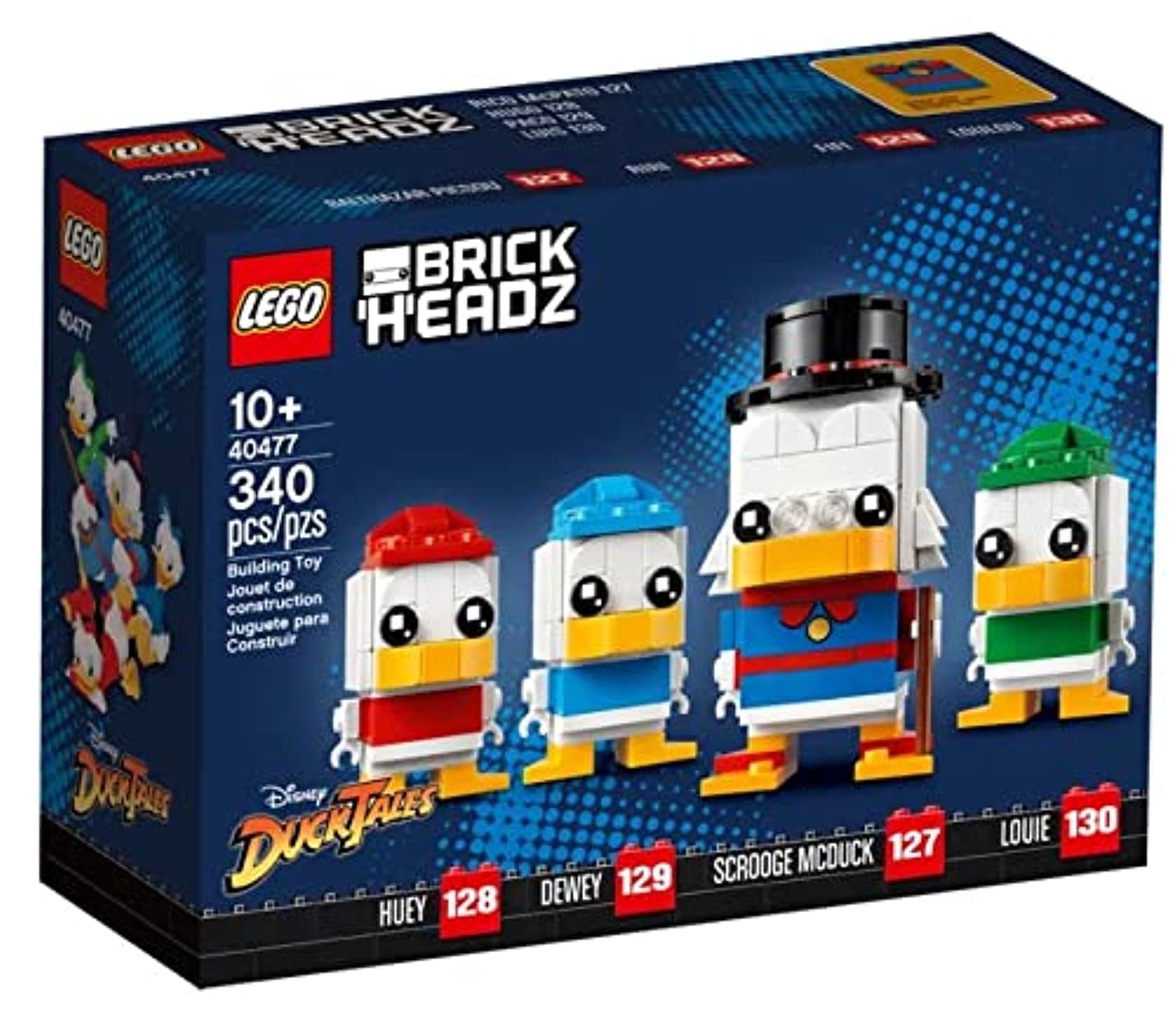 LEGO Brickheadz Disney Ducktales 40477 Scrooge McDuck, Louie, Huey & Dewey (340 pcs)