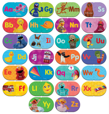 Sesame Street Alphabet Matching Puzzles - Educational Toy - Learn Letters & Case Recognition - Masterpieces