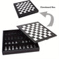 Luxury Glass Chess Set for Adults - 2 Extra Queens, Premium Leather Storage Case with 13.2” Chessboard Elegant Board Game Gift
