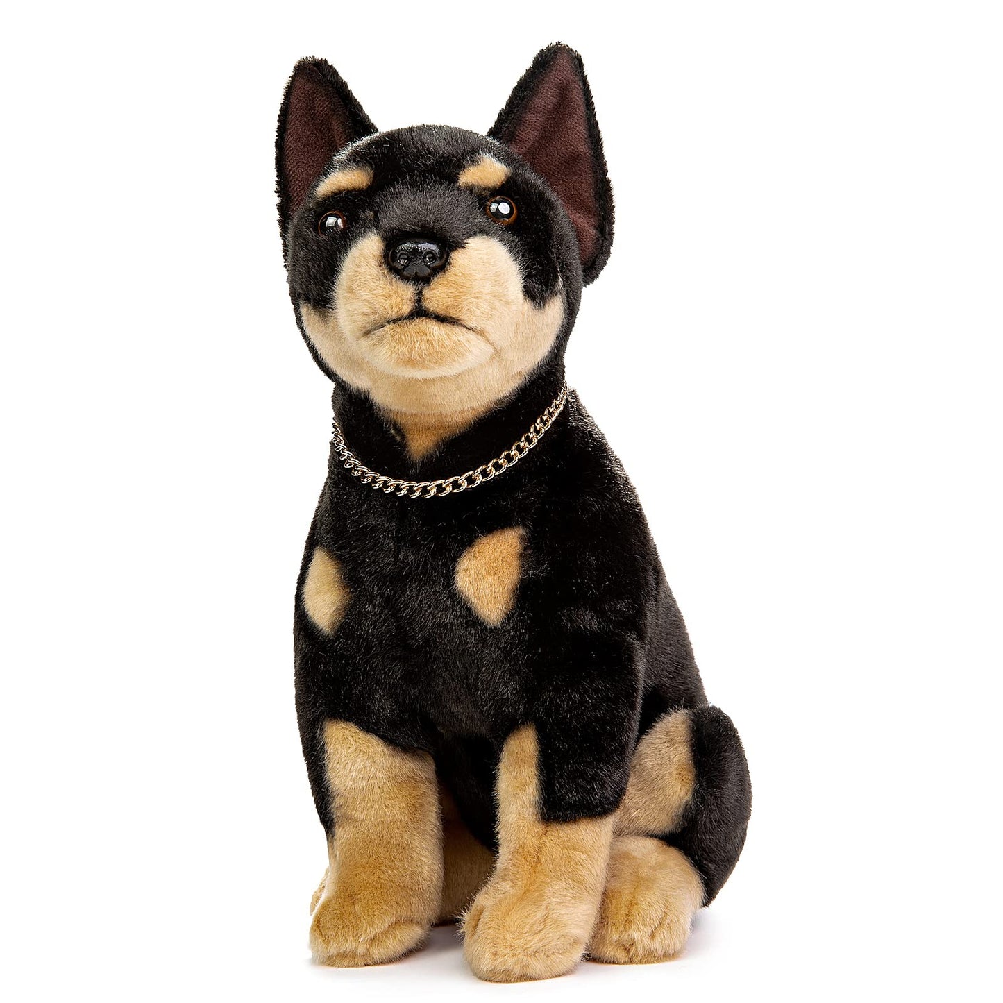 Double Bread Realistic Doberman Dog Plush Toy - Simulation 12" Standing Doberman Noble Pet Dog Stuffed Animal Puppy Model Toy, Unique Plush Gift