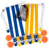 Champion Sports Deluxe Flag Football Game Set of 10 - 5 Blue Belts, 5 Yellow Belts, 4 Orange Cones, Carry Bag