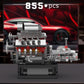 Mould King 10225 V8 Engine Model kit That Runs- Build Your Own STEM V8 Model Engine with Transmission, 8-Cylinder Car Engine kit Building Engineering
