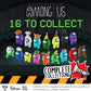 Among Us Crewmate Figures | Toys Out of 16 Collectibles in 1 Box | 8 Among Us Merch Incl. The Peeled and The Clogged | 2 Hidden Impostors | Mini Toys