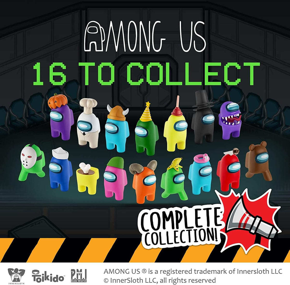 Among Us Crewmate Figures | Toys Out of 16 Collectibles in 1 Box | 8 Among Us Merch Incl. The Peeled and The Clogged | 2 Hidden Impostors | Mini Toys
