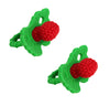 RaZbaby RaZberry Silicone Teether Pacifier - Teething Relief for Infants, Food-Grade, BPA-Free, Hands-Free, Natural Berrybumps Fruit Texture