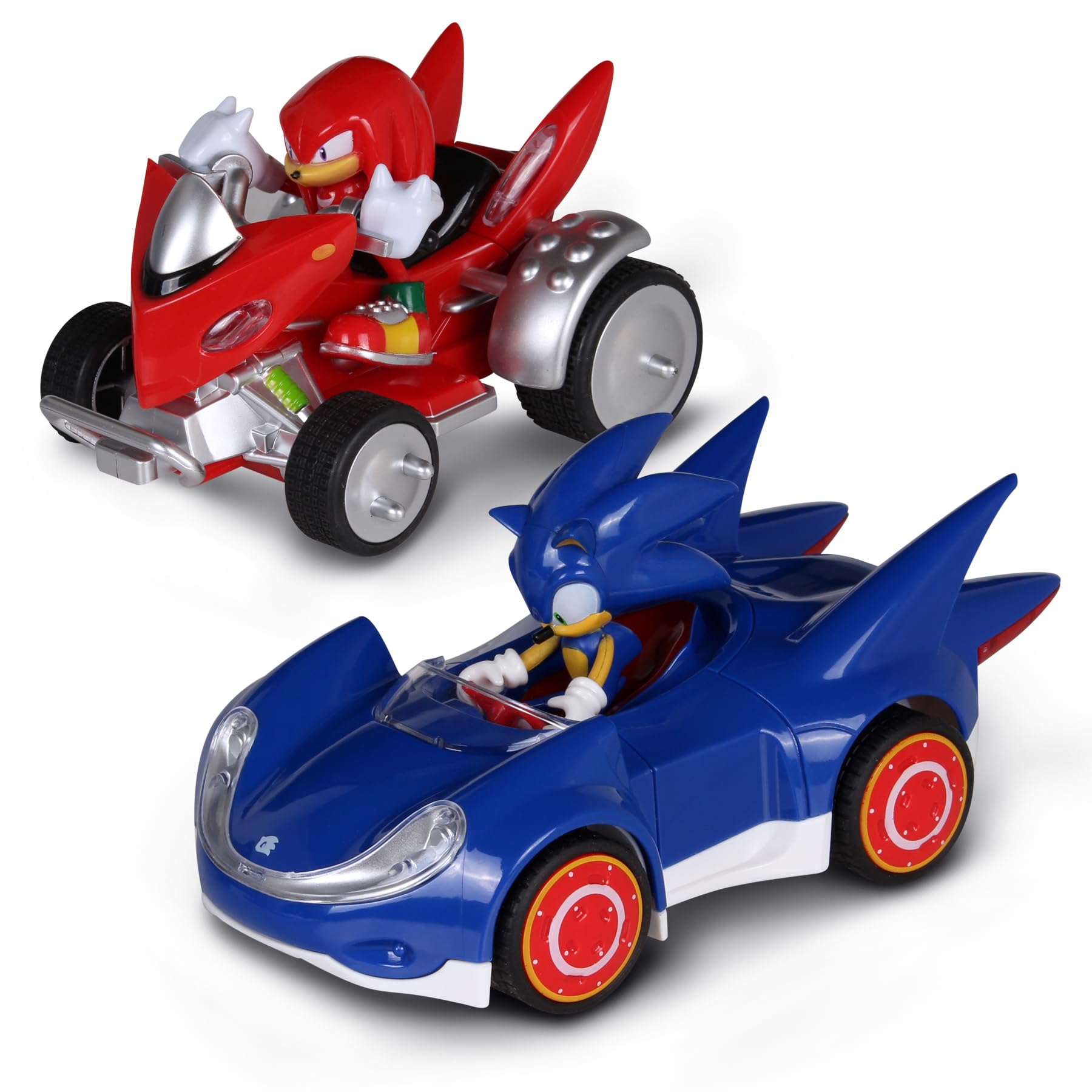 NKOK Sonic The Hedgehog Knuckles & Sonic Pull-Back Racers - 2-Pack