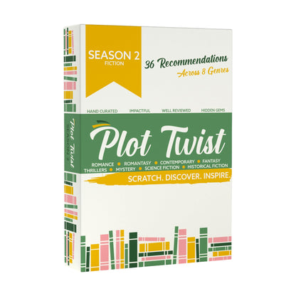 Blue Wasatch Games Plot Twist Season 2: 36 Book Recommendation Scratch Off Cards Across 8 Unique Fictional Genres. Gift for Couples, Book Clubs