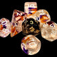 Sirius Dice SDZ000202 Translucent Purple44; Orange & Clear - Set of 7
