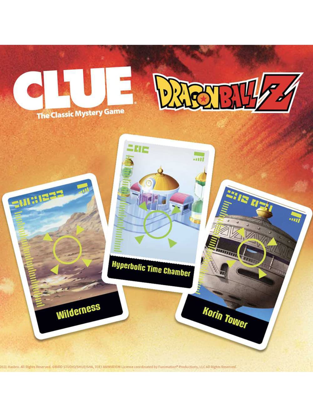 USAOPOLY CLUE Dragon Ball Z | Collectible Clue Board Game Featuring Anime Show | Officially-Licensed Game with Familiar Locations and Iconic