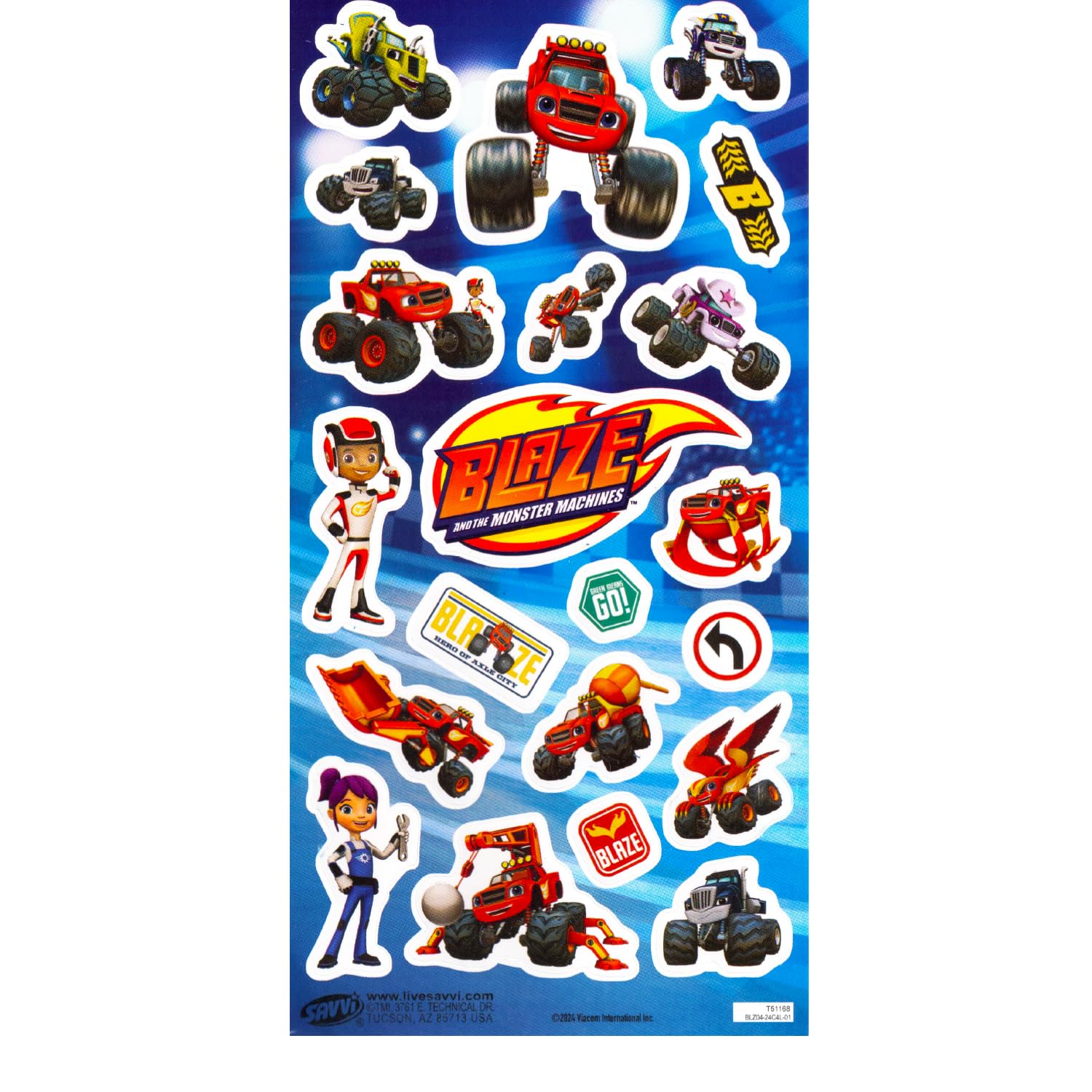 Blaze and The Monster Machines Coloring and Activity Book with Mini Cars Coloring Book with Stickers (Blaze Party Supplies)