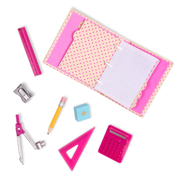 Our Generation Talent and Mathematics Set - School Supplies Kit for 18-inch Girl Dolls - 18 Piece Maths Accessory Set