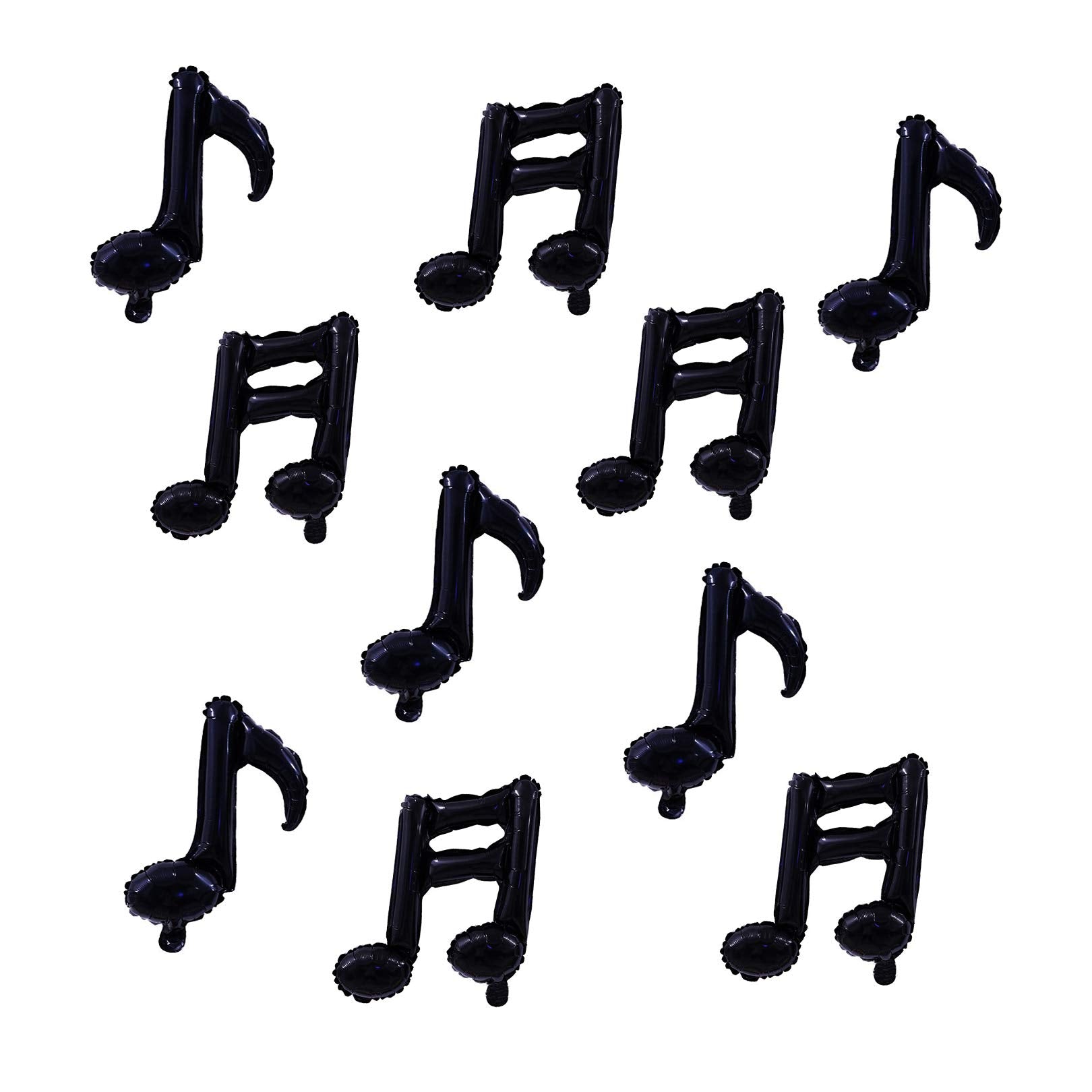10 Pcs Music Note Black Balloon Mylar Balloons 17 Inch Happy Birthday Balloon Banner Music Balloons Use for birthday,birthday party,baby