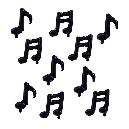 10 Pcs Music Note Black Balloon Mylar Balloons 17 Inch Happy Birthday Balloon Banner Music Balloons Use for birthday,birthday party,baby