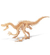 Puzzled 3D Puzzle Velociraptor Dinosaur Wood Craft Construction Kit Fun Unique & Educational DIY Wooden Dino Toy Assemble Model Unfinished Craft Hobby