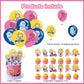 ???????????? ?????????????? Birthday Party Decorations, Cartoon Girls Themed Set Includes Banner, Cupcake Cake Toppers, Birthday Balloons for Fans Adults Party